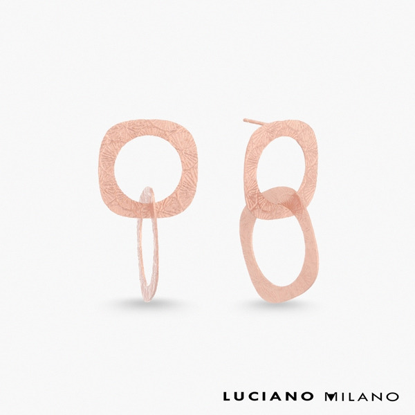 玫瑰金色純銀耳環-晨曦曙光