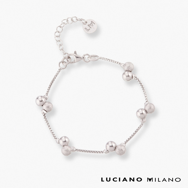 白K色純銀手鍊-靜綻花鍊