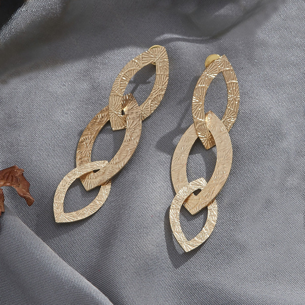 金色純銀耳環-晨曦微露