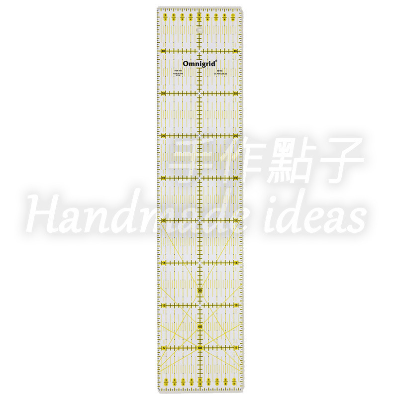 日本Clover 可樂牌Omigrid 拼布裁切尺拼布定規尺(10x45cm) CL57-625 手作點子Handmade ideas