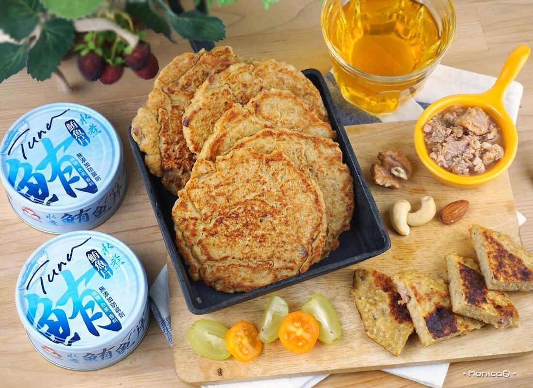 鮪魚罐頭食譜示範：鮪魚燕麥鬆餅，親子高蛋白點心做法