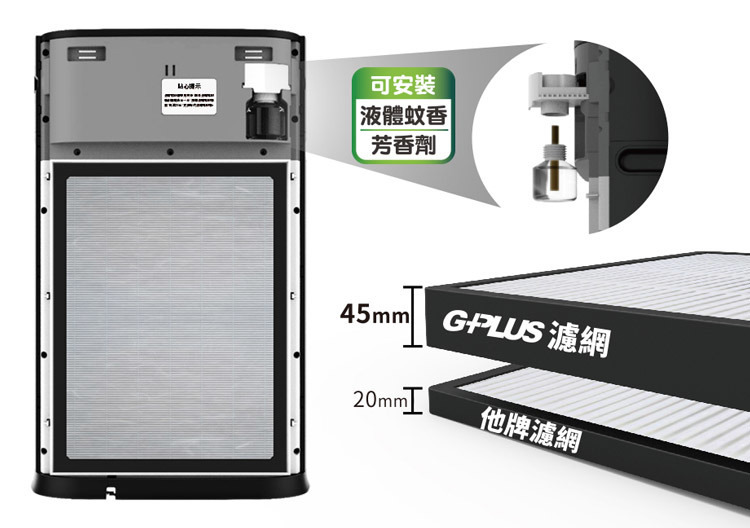 G-PLUS-防蚊空氣清淨機-HEPA高效多重專用濾網-FA-B001-嚴選砥家