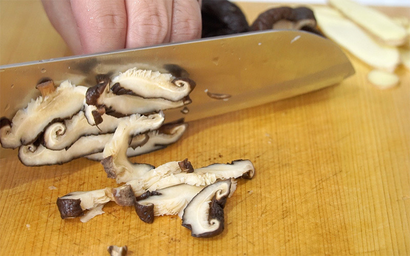 切香菇備料